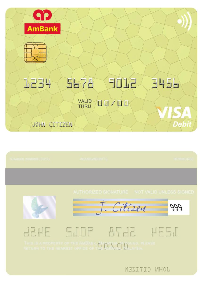 Malaysia AmBank visa debit card